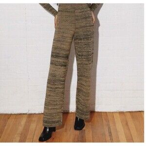 Mara Hoffman 3X Climate+ Wool Sweater Pants Black Camel Space Knit